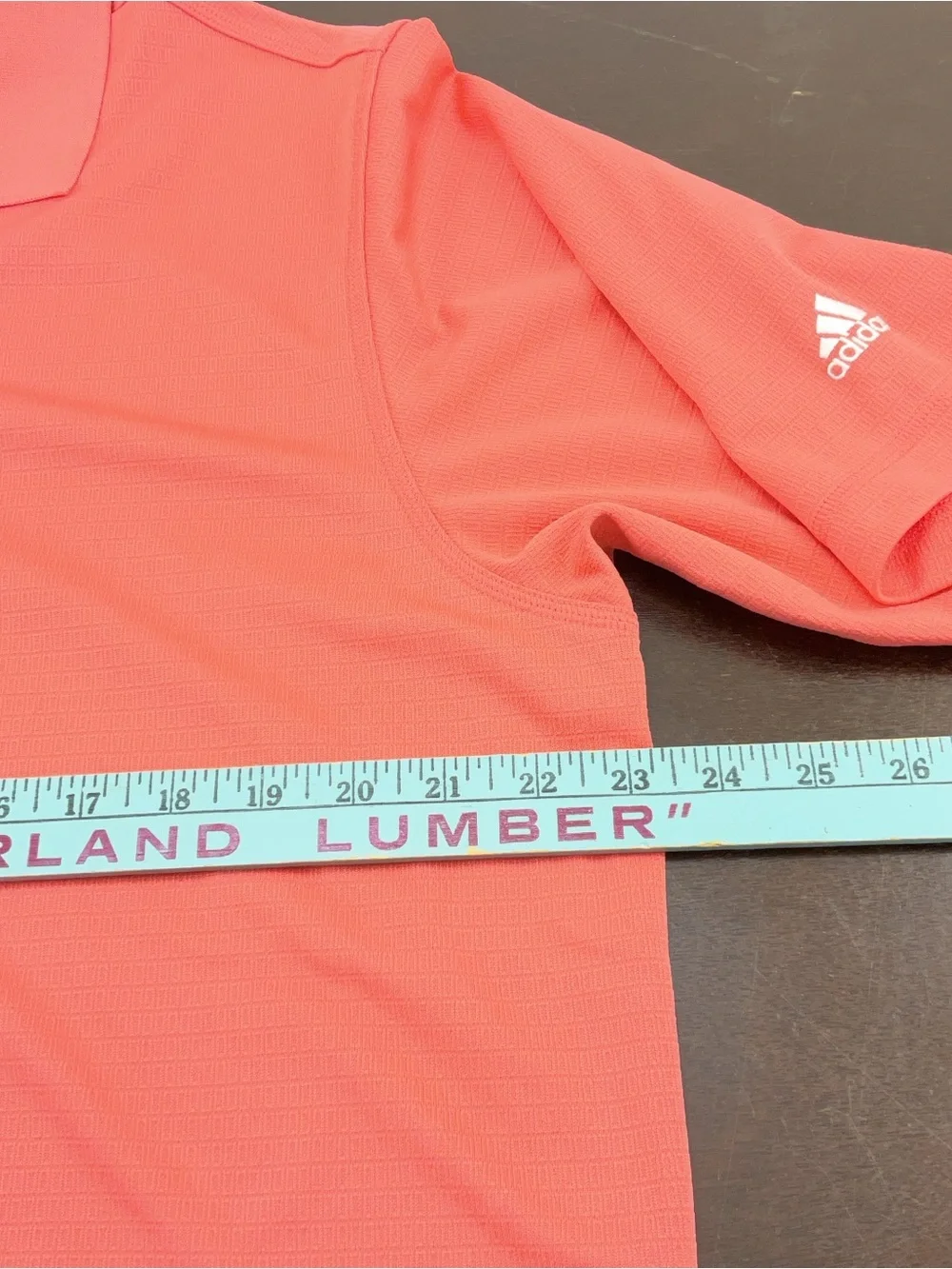 adidas Men's Coral-Red Polo Shirt